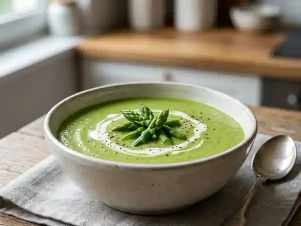Velouté d'asperges vertes onctueux à la façon d'Anne - Photo de présentation
