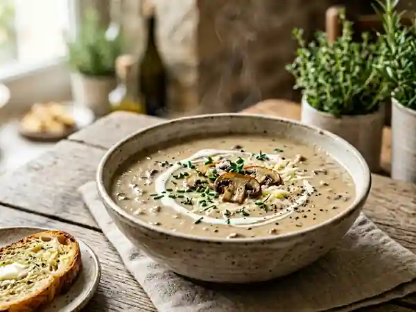 Velouté de champignons onctueux à l'emmental - Photo de présentation