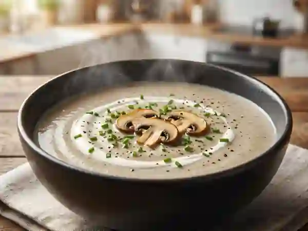Velouté de champignons soyeux et onctueux - Photo de présentation