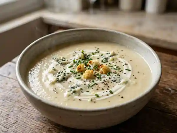 Velouté de chou-fleur au roquefort crémeux - Photo de présentation