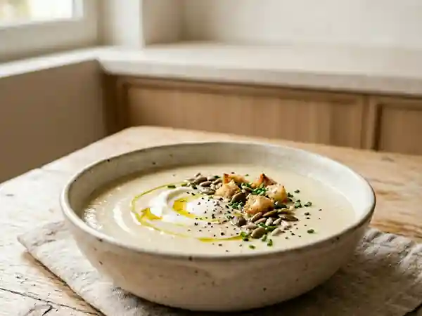 Crème de chou-fleur fondante et onctueuse - Photo de présentation