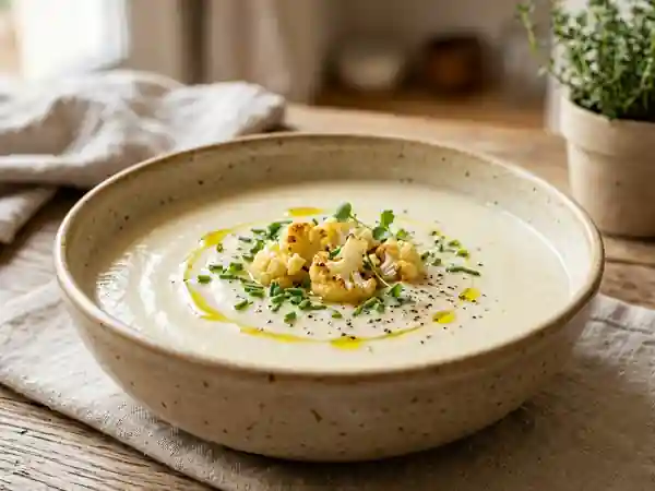 Velouté de chou-fleur onctueux et réconfortant - Photo de présentation