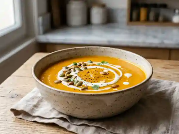 Velouté citrouille et coco au curry - Photo de présentation