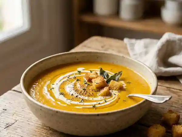 Velouté de butternut onctueux à la muscade - Photo de présentation