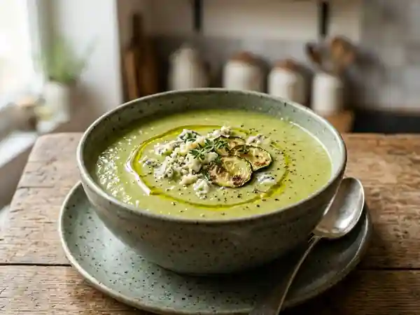 Velouté de courgettes onctueux au bleu d'Auvergne - Photo de présentation