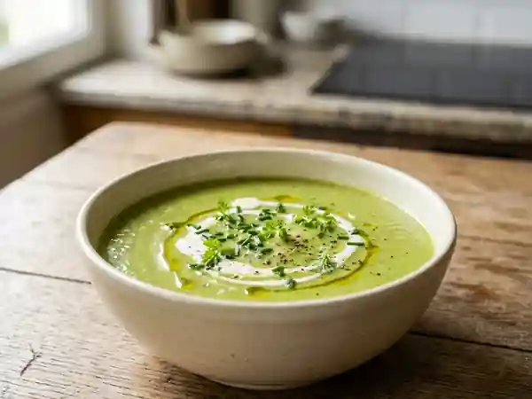 Velouté de courgettes fondant et crémeux - Photo de présentation