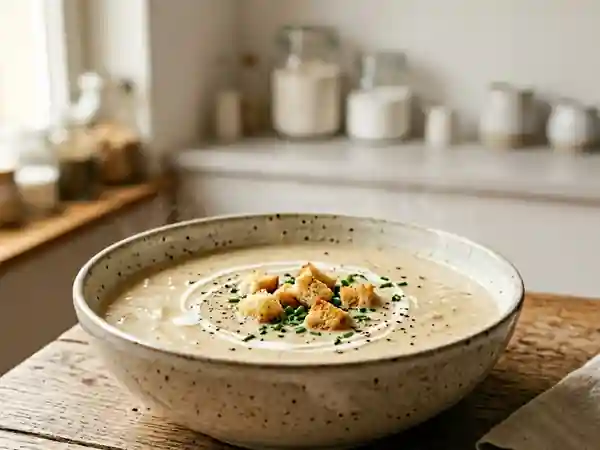 Velouté de crème d'oignons maison onctueux - Photo de présentation