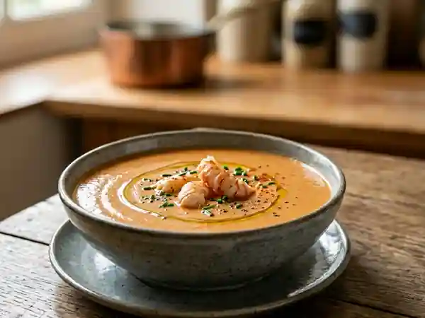 Velouté de langoustines onctueux au cognac - Photo de présentation