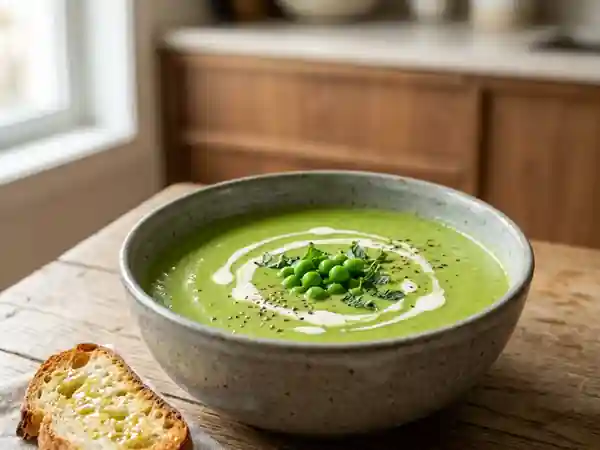 Velouté de petits pois soyeux - Photo de présentation