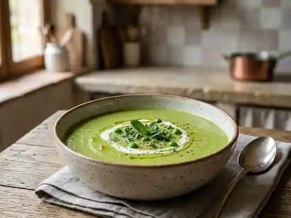 Velouté de petits pois onctueux et facile à préparer - Photo de présentation