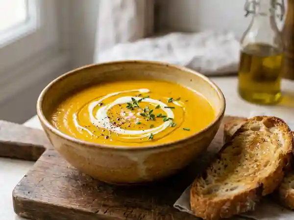 Velouté de Potiron Soyeux aux Oignons Fondants - Photo de présentation