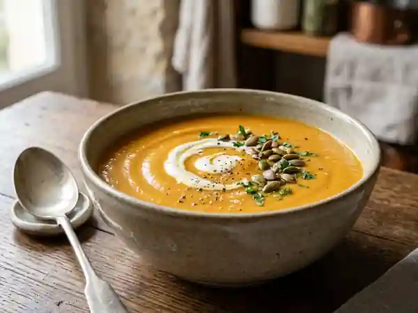 Velouté de potiron soyeux à la crème - Photo de présentation