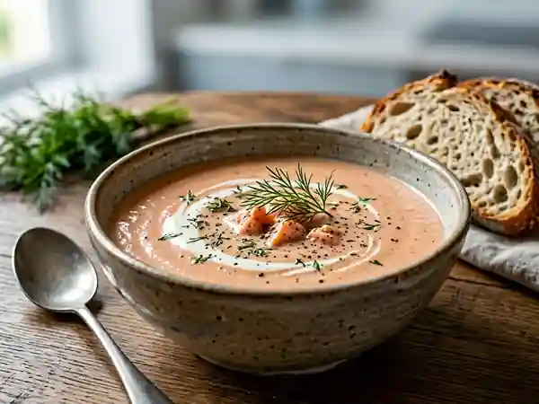 Velouté de saumon onctueux et savoureux - Photo de présentation