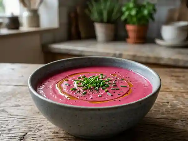 Velouté de betterave soyeux au yaourt - Photo de présentation