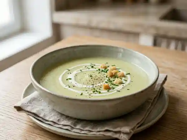 Velouté Glacé Poireaux et Crème - Photo de présentation