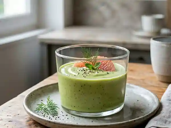 Velouté frappé avocat et pamplemousse - Photo de présentation