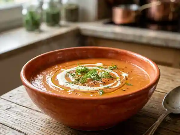 Velouté soyeux tomate et fenouil anisé - Photo de présentation