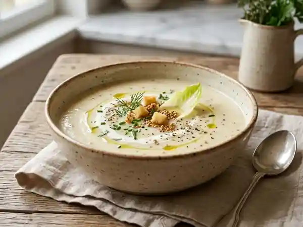 Velouté d'endives soyeux à la moutarde ancienne - Photo de présentation