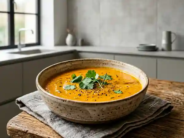 Velouté soyeux carotte et coriandre fraîche - Photo de présentation