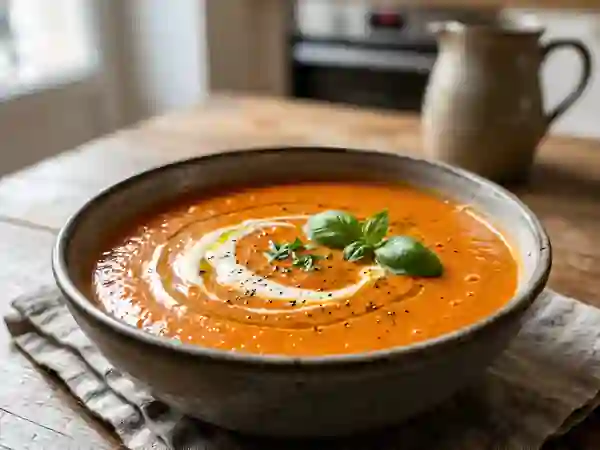 Velouté Tomate Banane à la Crème Onctueuse - Photo de présentation