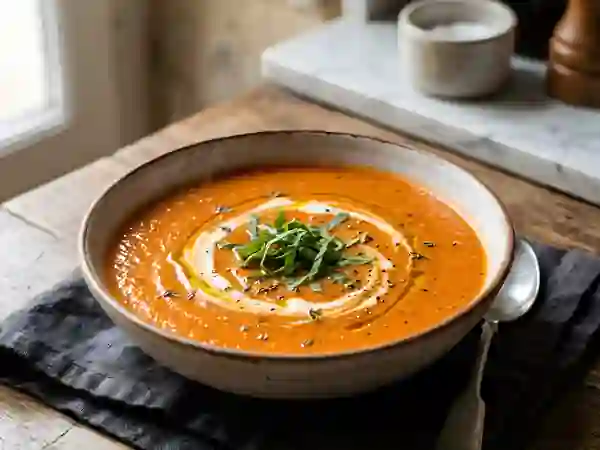 Velouté tomate-oseille acidulé et crémeux - Photo de présentation
