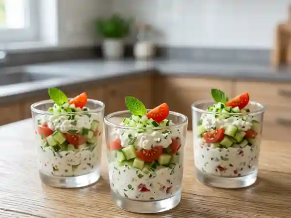 Verrine fraîcheur au carré frais : recette légère et savoureuse - Photo de présentation