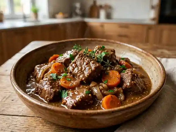 Bœuf fondant à la moutarde à l'ancienne - Photo de présentation
