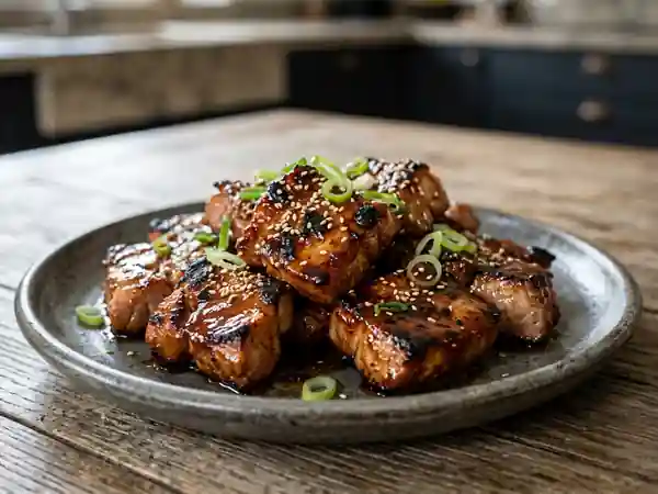 Porc laqué au miel et soja - Photo de présentation