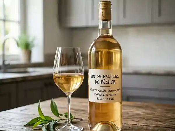 Vin de feuilles de pêcher sauvage - Photo de présentation