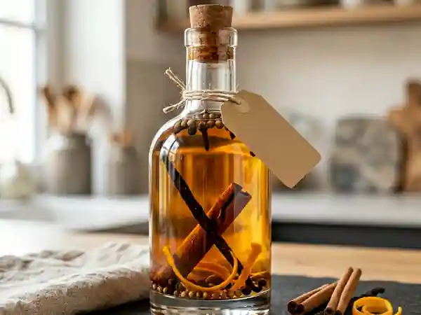 Vinaigre Maison Parfumé aux Épices : Recette Facile et Aromatique - Photo de présentation