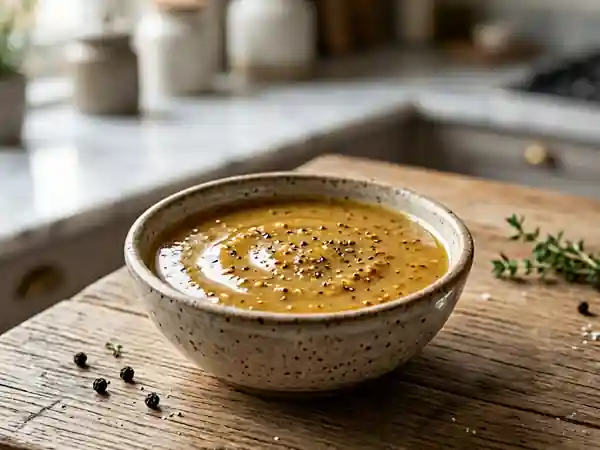Vinaigrette onctueuse miel et moutarde - Photo de présentation