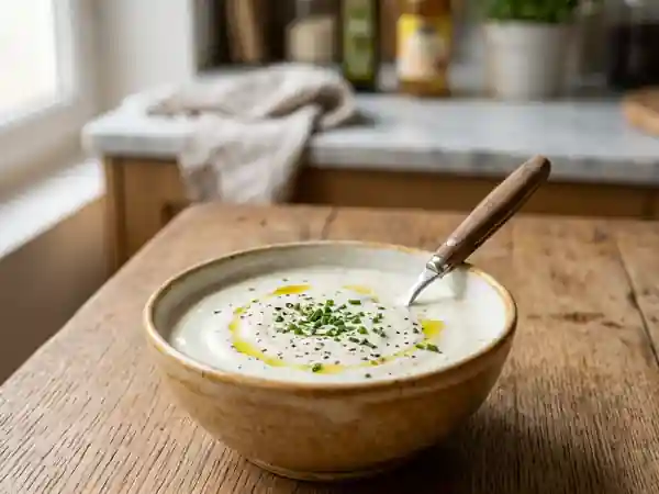 Vinaigrette onctueuse au fromage blanc et cidre - Photo de présentation