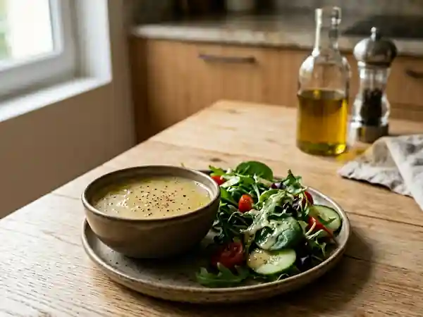Vinaigrette onctueuse au bouillon de légumes - Photo de présentation