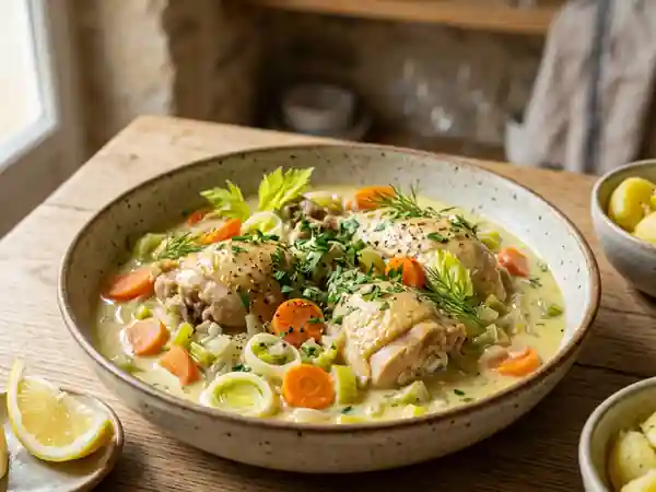 Waterzoi de poulet crémeux à la flamande - Photo de présentation