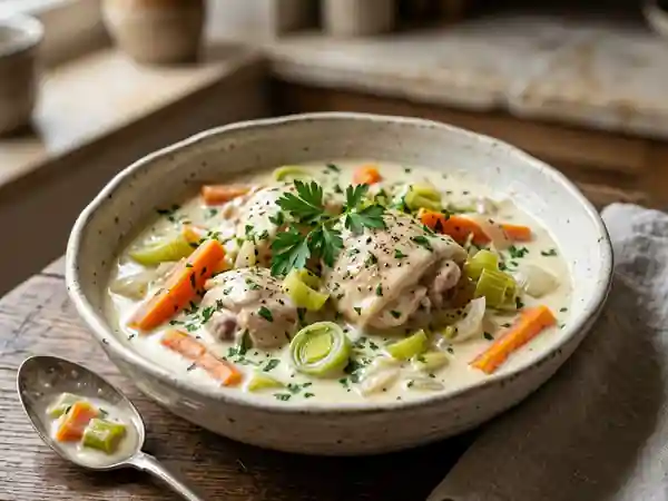Waterzooi gantois onctueux au poulet et légumes - Photo de présentation
