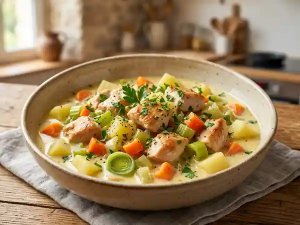 Waterzooi de dinde printanier : recette traditionnelle et savoureuse - Photo de présentation