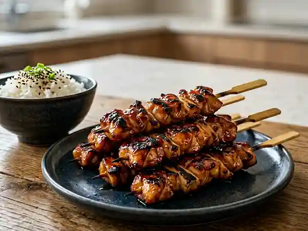Brochettes Yakitori laquées et fondantes - Photo de présentation