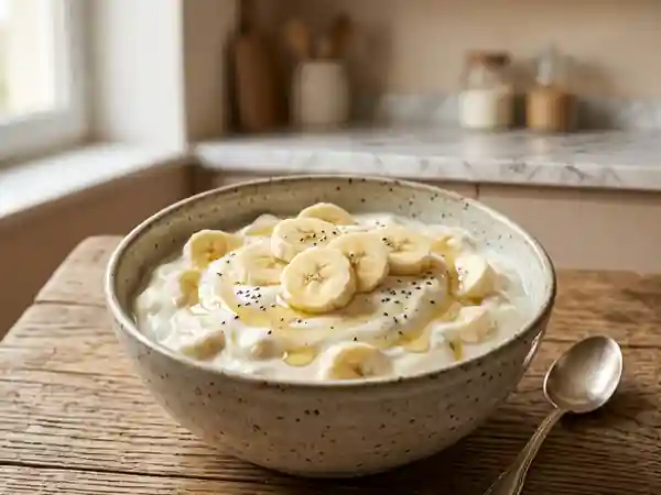 Yaourt Velouté à la Banane et Vanille - Photo de présentation