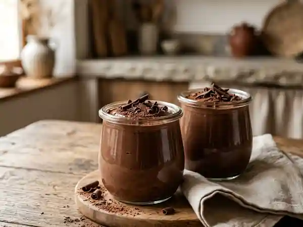 Yaourt au chocolat crémeux et fondant - Photo de présentation