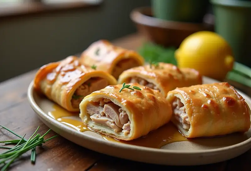 Aumônières gourmandes au thon fumé et fromage frais