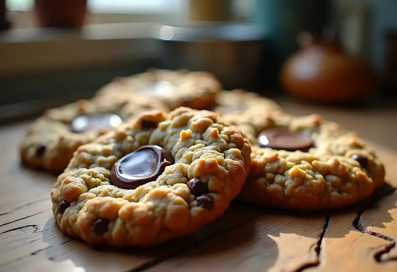 Biscuits Cowboy Gourmands aux Flocons d'Avoine et Pépites de Chocolat