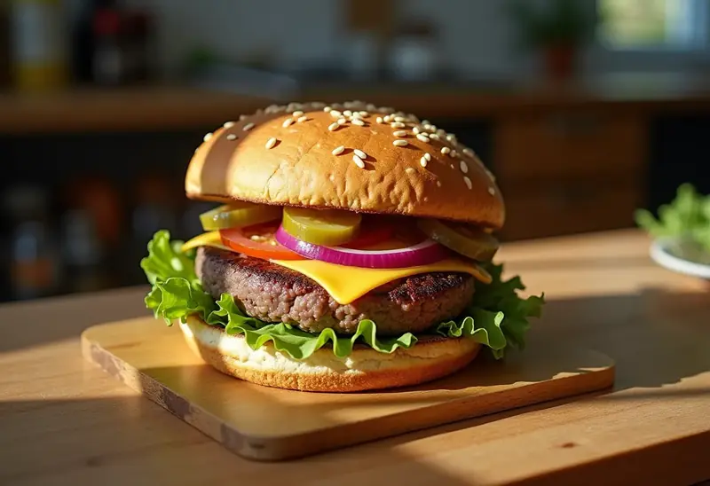 Burger gourmet à l’agneau de Nouvelle-Zélande