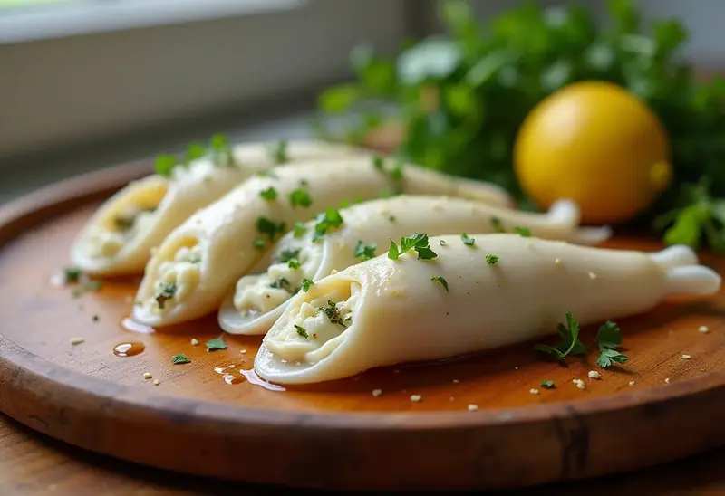 Calamars farcis au carré frais : recette gourmande et facile