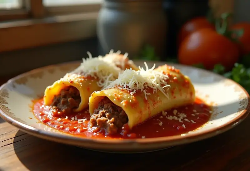 Cannellonis farcis au bœuf savoureux et gratinés