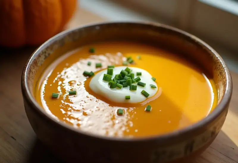 Consommé Velouté de Carré Frais à la Citrouille