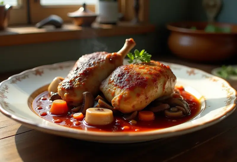 Coq au Vin Traditionnel de Mme Maigret : Recette Authentique et Savoureuse