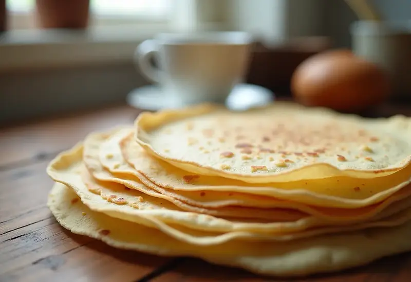 Crêpes légères et moelleuses de Sandrine : recette facile pour un petit déjeuner sain