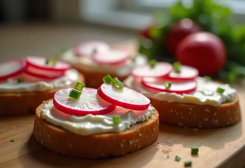 Crousticarré aux radis : apéritif frais et croquant