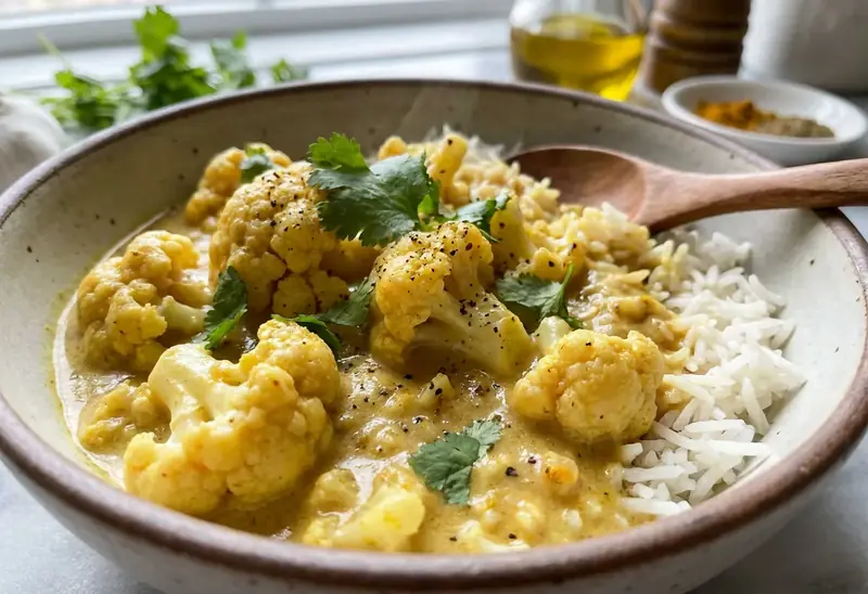 Délicieux Chou-fleur au Riz Crémeux et Épicé