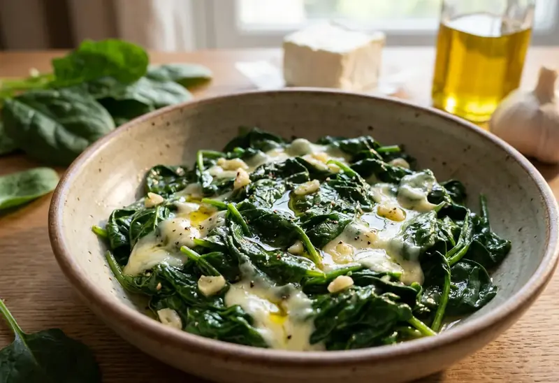 Épinards frais au carré frais : recette simple et gourmande